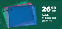 OK Foods Scripto A4 Zipper Book Bag offer