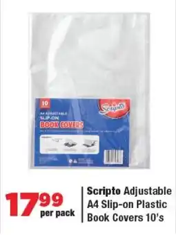 OK Foods Scripto Adjustable A4 Slip-on Plastic Book Covers offer