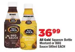 OK Foods All Gold Squeeze Bottle Mustard or BBQ Sauce offer