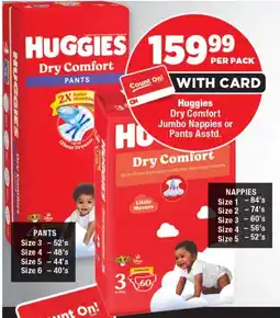 OK Foods Huggies Dry Comfort Jumbo Nappies or Pants offer