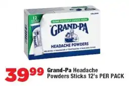 OK Foods Grand-Pa Headache Powders Sticks offer