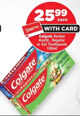 OK Foods Colgate Herbal Regular or Gel Toothpaste offer
