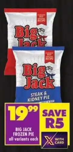 Shoprite Big jack frozen pie offer