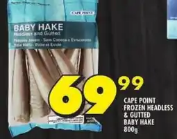 Shoprite Cape point frozen headless & gutted baby hake offer