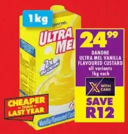 Shoprite Danone ultra mel vanilla flavoured custard offer