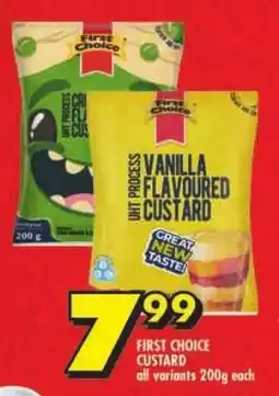 Shoprite First choice custard offer