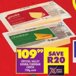 Shoprite Crystal valley gouda/ cheddar cheese offer