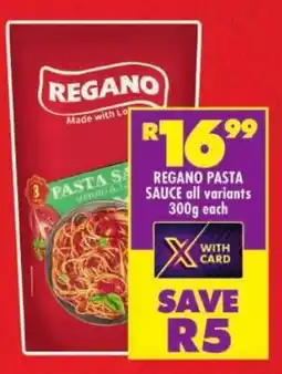 Shoprite Regano pasta sauce offer