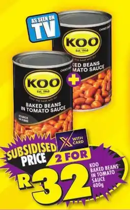 Shoprite Koo baked beans in tomato sauce offer