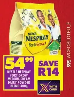 Shoprite Nestle nespray fortigrow medium cream dairy powder blend offer