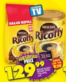 Shoprite Nescafe ricoffy instant coffee offer