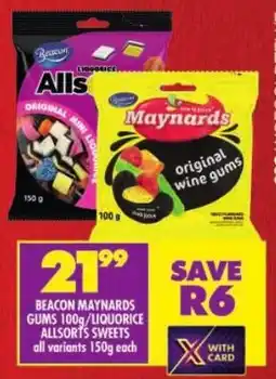 Shoprite Beacon maynards gums/ liquorice allsorts sweets offer