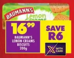 Shoprite Baumann's lemon creams biscuits offer