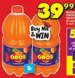 Shoprite Brookes oros concentrated squash offer