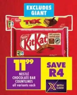 Shoprite Nestlé chocolate bar countlines offer