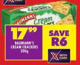 Shoprite Baumann's cream crackers offer