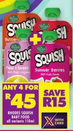 Shoprite Rhodes squish baby food offer
