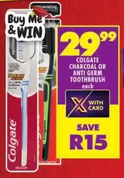 Shoprite Colgate charcoal or anti germ toothbrush offer