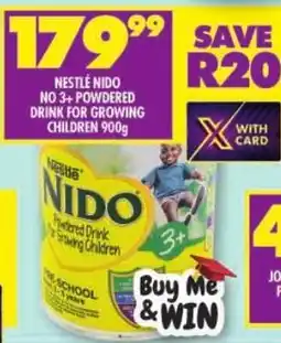 Shoprite Nestlé nido no 3+ powdered drink for growing children offer