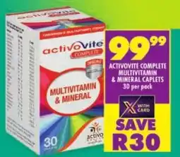 Shoprite Activovite complete multivitamin & mineral caplets offer