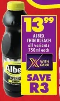 Shoprite Albex thin bleach offer
