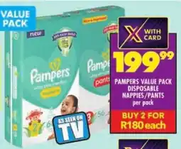 Shoprite Pampers value pack disposable nappies/pants offer
