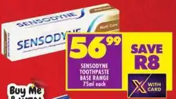 Shoprite Sensodyne toothpaste base range offer