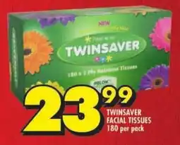 Shoprite Twinsaver facial tissues offer