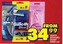 Shoprite Gillette disposable razors range offer