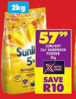 Shoprite Sunlight 5in1 handwash powder offer