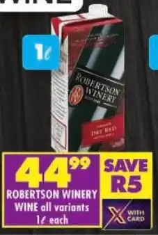 Shoprite Robertson winery wine offer