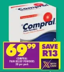 Shoprite Compral pain relief powders offer