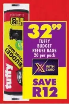 Shoprite Tuffy budget refuse bags offer