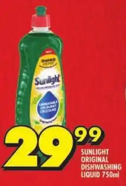 Shoprite Sunlight original dishwashing liquid offer