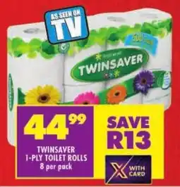 Shoprite Twinsaver 1-ply toilet rolls offer