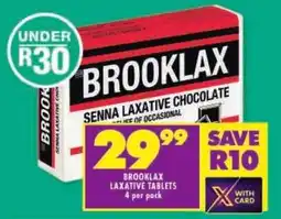 Shoprite Brooklax laxative tablets offer