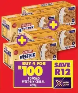 Shoprite Bokomo Weet Bix Cereal-450g offer