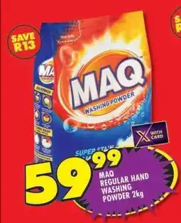 Shoprite MAQ Regular Hand Washing Powder 2kg offer