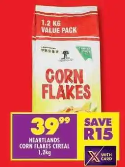 Shoprite HEARTLANDS CORN FLAKES CEREAL 1,2kg offer