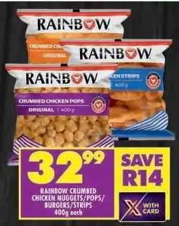 Shoprite RAINBOW CRUMBED CHICKEN NUGGETS/POPS/BURGERS/STRIPS offer