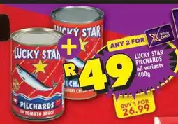 Shoprite LUCKY STAR PILCHARDS all variants 400g offer