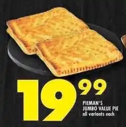 Shoprite PIEMAN'S JUMBO VALUE PIE offer