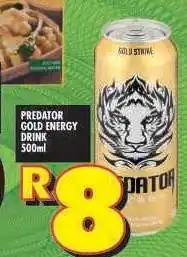 Shoprite Predator gold energy drink 500ml offer