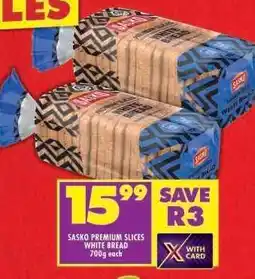 Shoprite Sasko Premium Slices White Bread offer