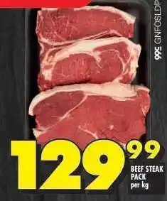 Shoprite Beef Steak Pack offer