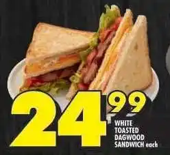 Shoprite WHITE TOASTED DAGWOOD SANDWICH offer