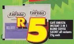 Shoprite Café Enrista Instant 3 in 1 Blend Coffee Sachet offer