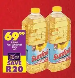 Shoprite SUNFOIL PURE SUNFLOWER OIL 2L offer