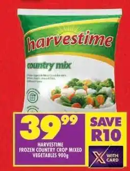 Shoprite HARVESTIME FROZEN COUNTRY CROP MIXED VEGETABLES 900g offer