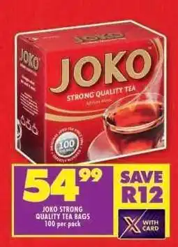 Shoprite Joko Strong Quality Tea Bags offer